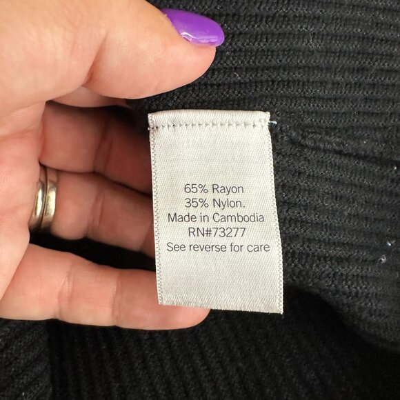 2/$24 Nine West Sleeveless Halter Knit Top Black Small #A0605 TRB3 - Picture 6 of 7